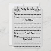 Funny Halloween-pompoen met uitgesneden gezicht Kaart (Achterkant)