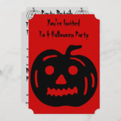 Funny Halloween-pompoen met uitgesneden gezicht Kaart (Voorkant / Achterkant)