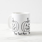 Funny Halloween-pompoen met uitgesneden gezicht Koffiemok (Voorkant links)