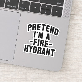 Funny Halloween pretendeert dat ik een brandwerend Sticker