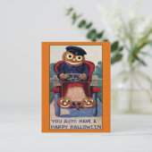 Funny  Halloween Pumpkin Briefkaart (Staand voorkant)