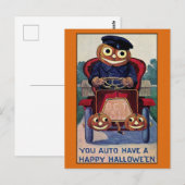 Funny  Halloween Pumpkin Briefkaart (Voorkant / Achterkant)