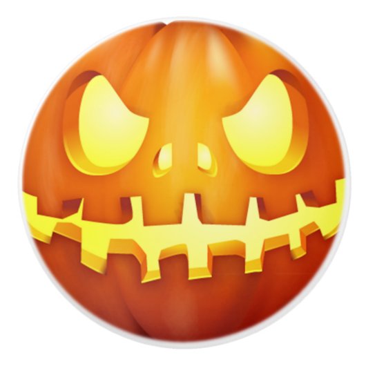 Funny Halloween Pumpkin Ggloing Jack o ltern Keramische Knop (Voorkant)