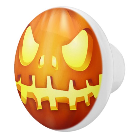 Funny Halloween Pumpkin Ggloing Jack o ltern Keramische Knop (Rechts)