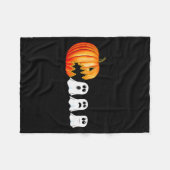 Funny Halloween Pumpkin Ghosts Jack O Lantern  Fleece Deken (Voorkant (Horizontaal))