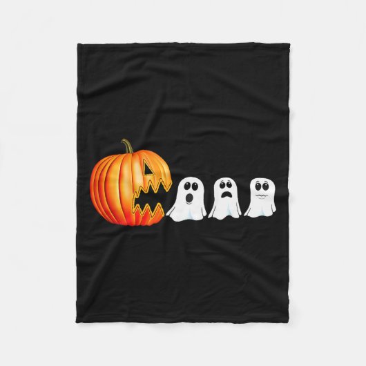 Funny Halloween Pumpkin Ghosts Jack O Lantern  Fleece Deken (Voorkant)
