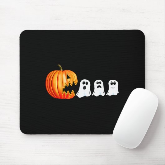 Funny Halloween Pumpkin Ghosts Jack O Lantern  Muismat (Met muis)