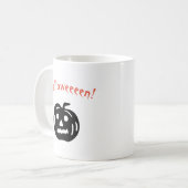 Funny Halloween Pumpkin Koffiemok (Voorkant links)
