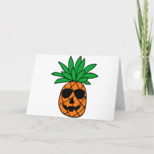 Funny Halloween Pumpkin Pineapple Character Kaart
