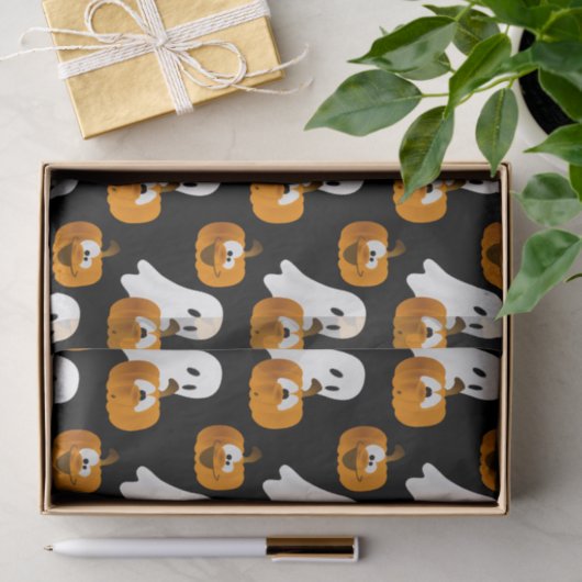 Funny Halloween Pumpkins and Ghost Tissuepapier (Geschenk)