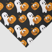Funny Halloween Pumpkins and Ghost Tissuepapier (Detail)
