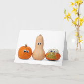 Funny Halloween Pumpkins custom wenskaart Kaart (Gele Bloem)