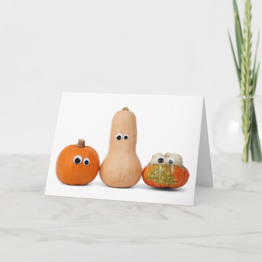 Funny Halloween Pumpkins custom wenskaart Kaart (Voorkant)