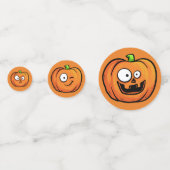 Funny Halloween Pumpkins table confetti (Achterkanten)