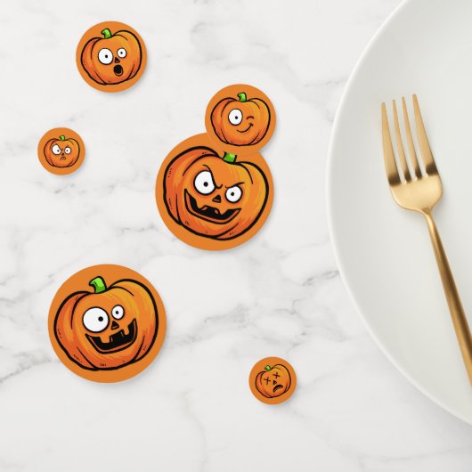 Funny Halloween Pumpkins table confetti (Groep)