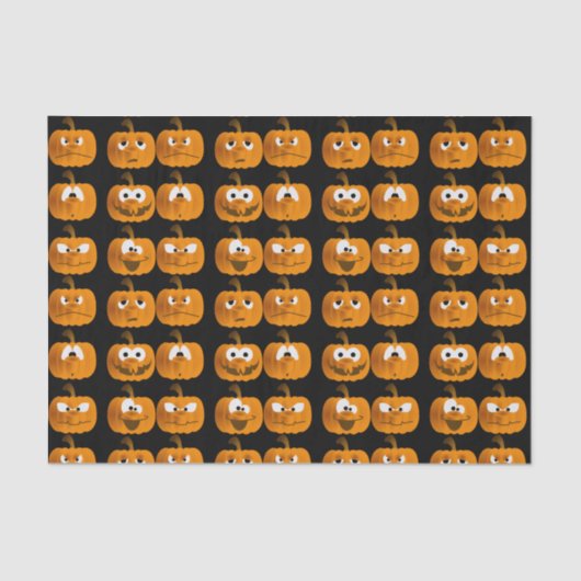 Funny Halloween Pumpkins Tissuepapier (Voorkant)