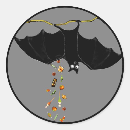 Funny Halloween Ronde Sticker (Voorkant)