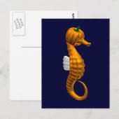 Funny Halloween Seahorse Briefkaart (Voorkant / Achterkant)