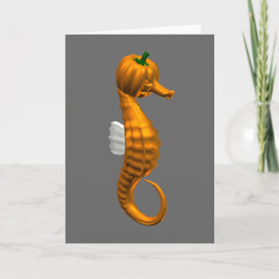 Funny Halloween Seahorse Kaart