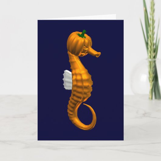 Funny Halloween Seahorse Kaart (Voorkant)