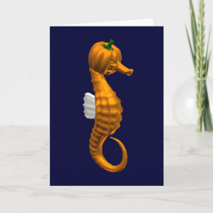 Funny Halloween Seahorse Kaart