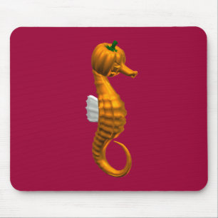 Funny Halloween Seahorse Muismat