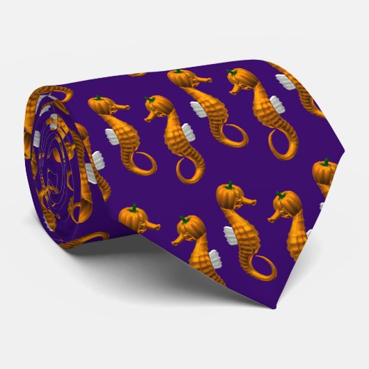 Funny Halloween Seahorse Stropdas (Opgerold)