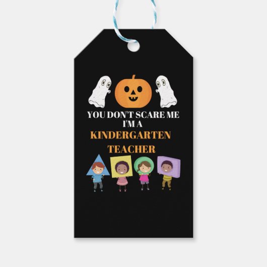 Funny Halloween Shirt - Kindergarten leraar Cadeaulabel (Voorkant)