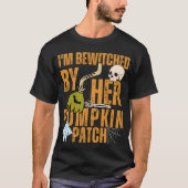 Funny Halloween Shirt voor Koppels Naam op Terug (Voorkant)