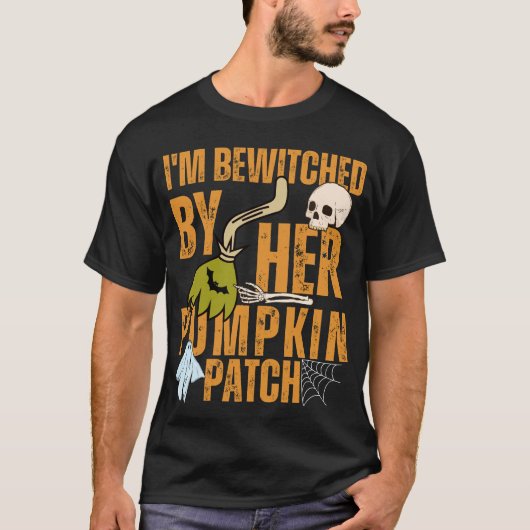 Funny Halloween Shirt voor Koppels Naam op Terug (Voorkant)