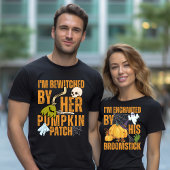 Funny Halloween Shirt voor Koppels Naam op Terug