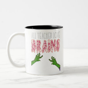 Funny Halloween shirten voor leraren Wiskunde Pump Tweekleurige Koffiemok