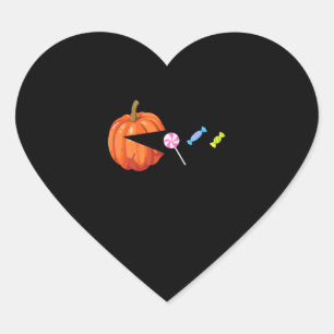 Funny Halloween Shirten voor vrouwen Kinder Mannen Hart Sticker