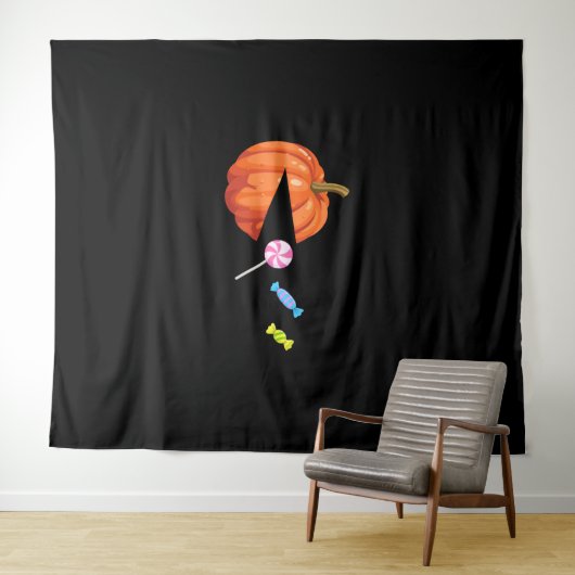 Funny Halloween Shirten voor vrouwen Kinder Mannen Wandkleed (In Situ (horizontaal))