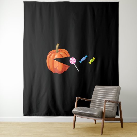 Funny Halloween Shirten voor vrouwen Kinder Mannen Wandkleed (In situ)