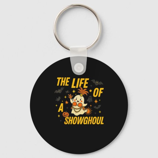 Funny Halloween Showghoul Ghost Costume Party Desi Sleutelhanger (Voorkant)