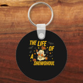 Funny Halloween Showghoul Ghost Costume Party Desi Sleutelhanger (Voorkant)