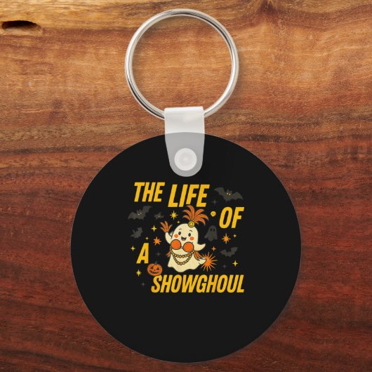 Funny Halloween Showghoul Ghost Costume Party Desi Sleutelhanger (Voorkant)