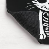 Funny Halloween Skeleton Cat Kitty Costume Skull C Muismat (Hoek)