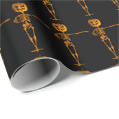 Funny Halloween Skeleton Dancer Cadeaupapier (Rol Hoek)