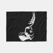 Funny Halloween Skeleton Fleece Deken (Voorkant (Horizontaal))