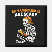 Funny Halloween Skeleton Gamer Video Gaming Skills Magneet (Voorkant)