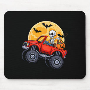 Funny Halloween Skeleton Monster Truck Kinder Boys Muismat