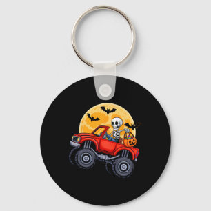 Funny Halloween Skeleton Monster Truck Kinder Boys Sleutelhanger