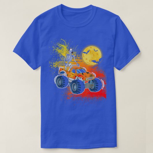 Funny Halloween Skeleton MonsterTrauck Kinder jong T-shirt (Design voorkant)