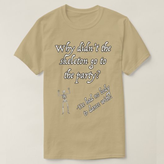 Funny Halloween Skeleton T-shirt (Design voorkant)