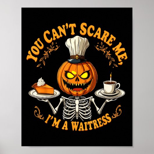 Funny Halloween Skeleton You Can't E Me I'm A Wait Poster (Voorkant)