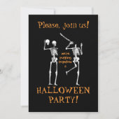 Funny Halloween Skeletons - Alsjeblieft doe mee Kaart (Voorkant)