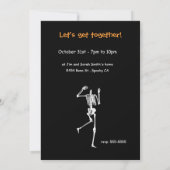 Funny Halloween Skeletons - Alsjeblieft doe mee Kaart (Achterkant)