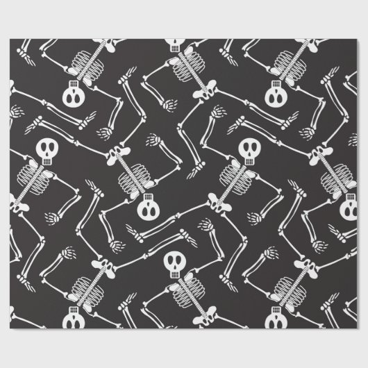 Funny Halloween Skeletons Cadeaupapier (Vlak)
